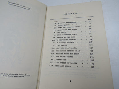 Biggles Sweeps The Desert A "Biggles" Squadron Story By Captain W. E. Johns 1950