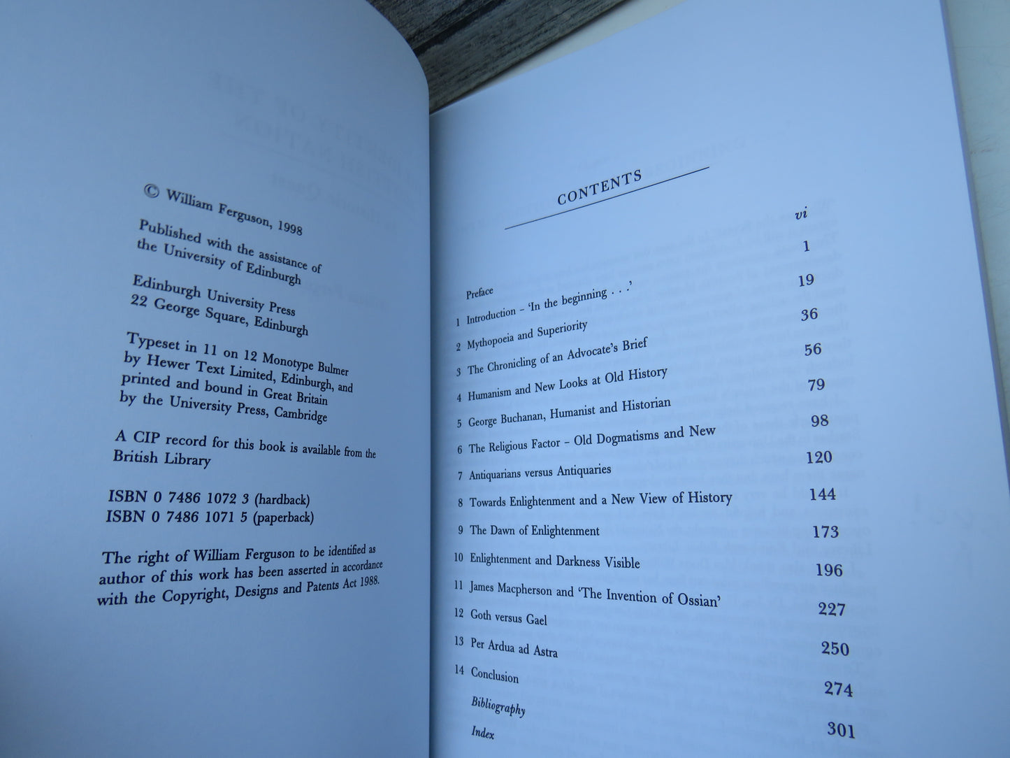 The Identity of The Scottish Nation An Historic Inquest By William Ferguson 1998