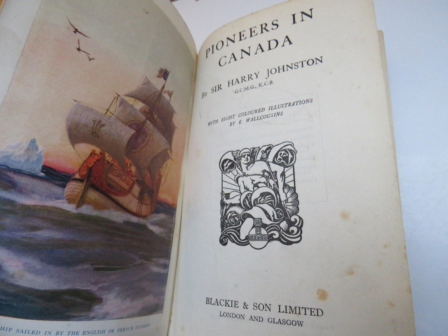 Pioneers In Canada By Sir Harry Johnston