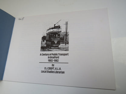 A Century of Public Transport In Bradford 1882-1982 By D.J.Croft 1982 book image 3