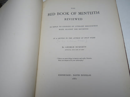 The Red Book of Menteith Reviewed In Reply To Charges of Literary Discourtesy Made Against The Revie book image 4