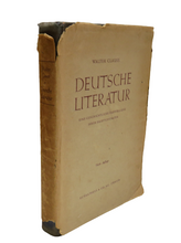 Load image into Gallery viewer, Deutsche Literatur Eine Gescichtliche Darstellung Ihrer Hauptgestalten Von Walter Clauss 1947
