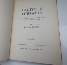 Load image into Gallery viewer, Deutsche Literatur Eine Gescichtliche Darstellung Ihrer Hauptgestalten Von Walter Clauss 1947
