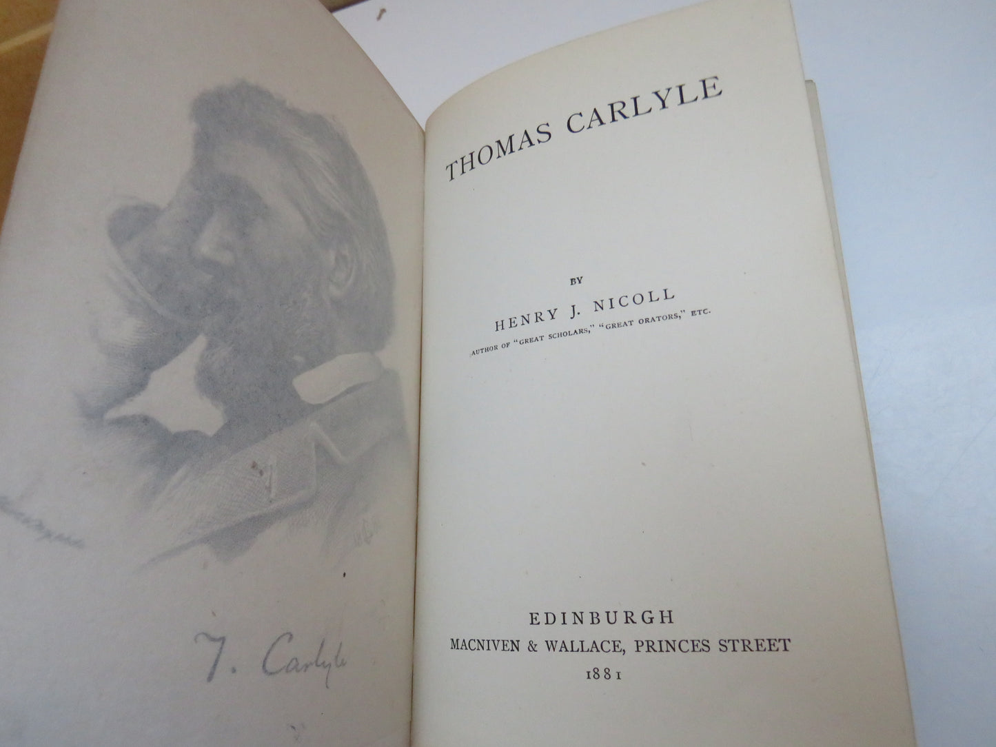 Thomas Carlyle By Henry J. Nicoll 1881