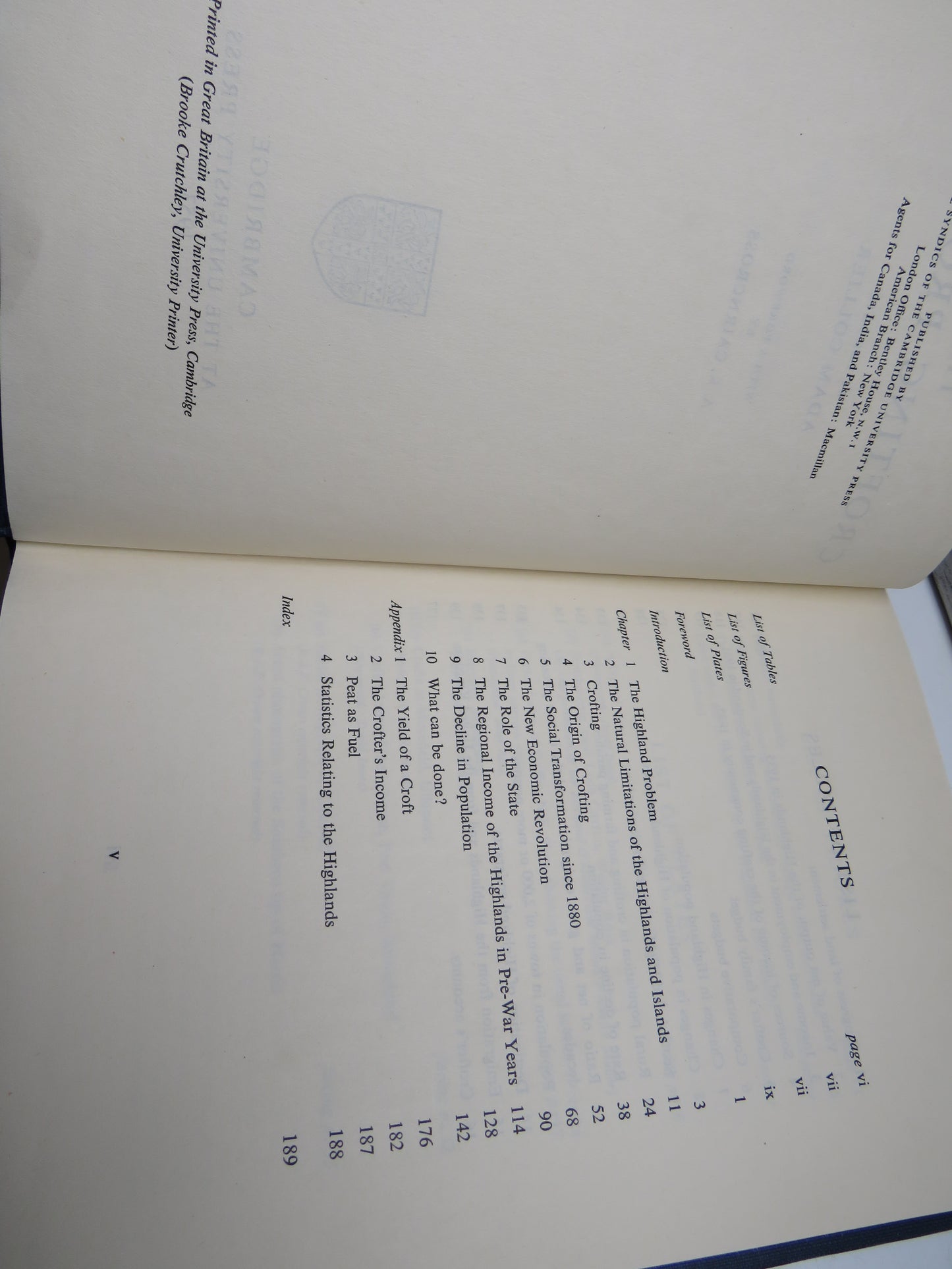 The Crofting Problem By The Late Adam Collier 1953