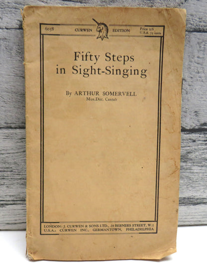 Fifty Steps In Sight Seeing - Singing By Arthur Somervell book front cover