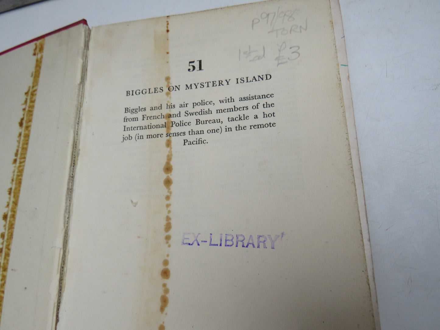 Biggles On Mystery Island By Captain W.E. Johns 1958