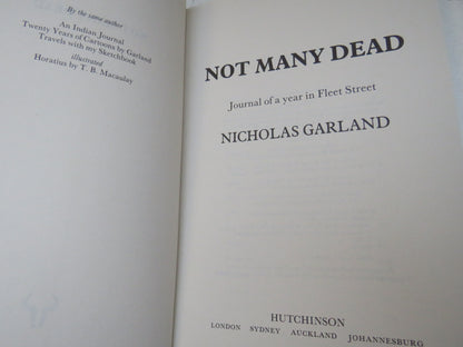 Not Many Dead Journal of a Year In Fleet Street By Nicholas Garland 1990 book image 3
