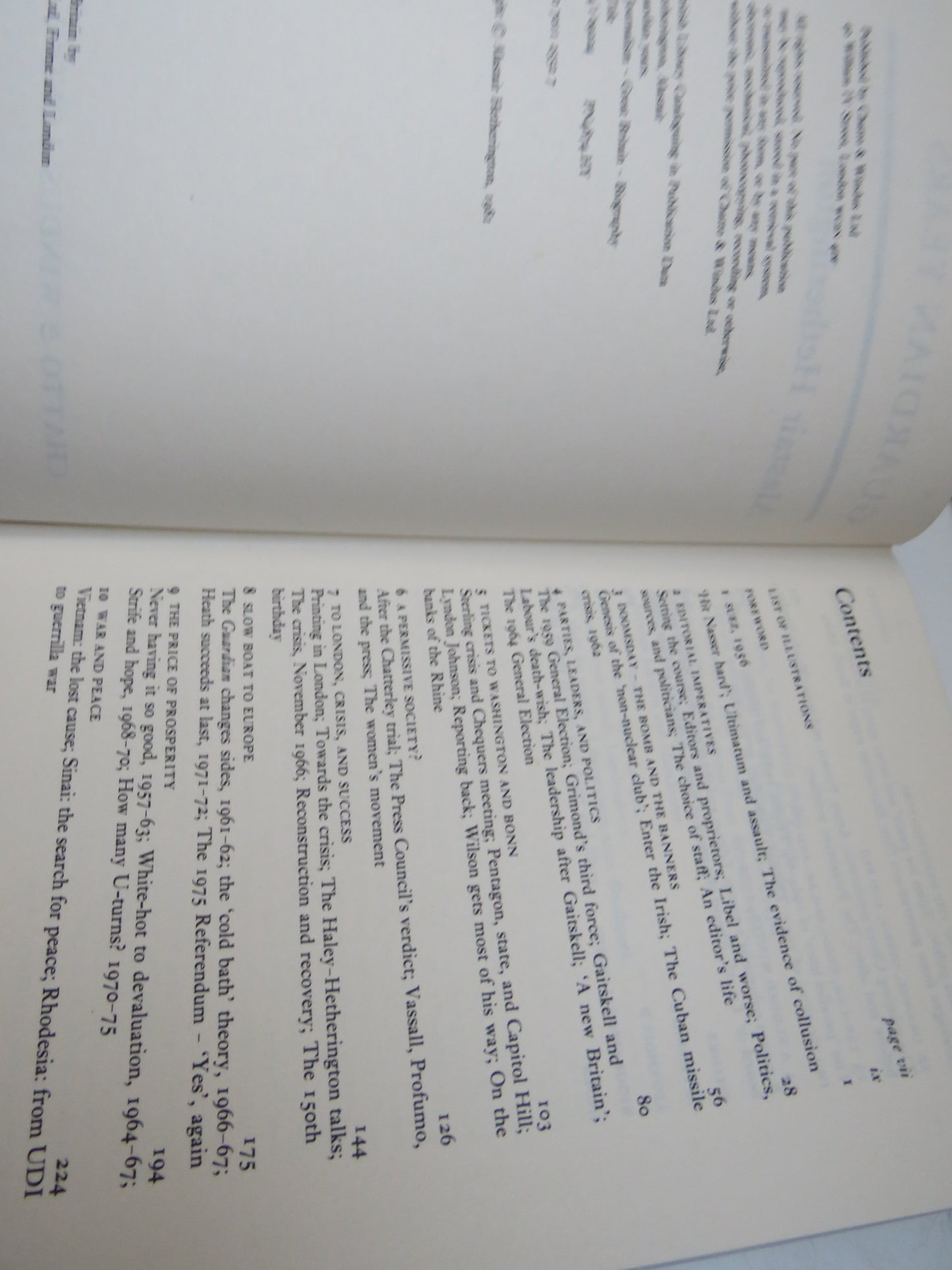 Guardian Years By Alastair Hetherington 1981