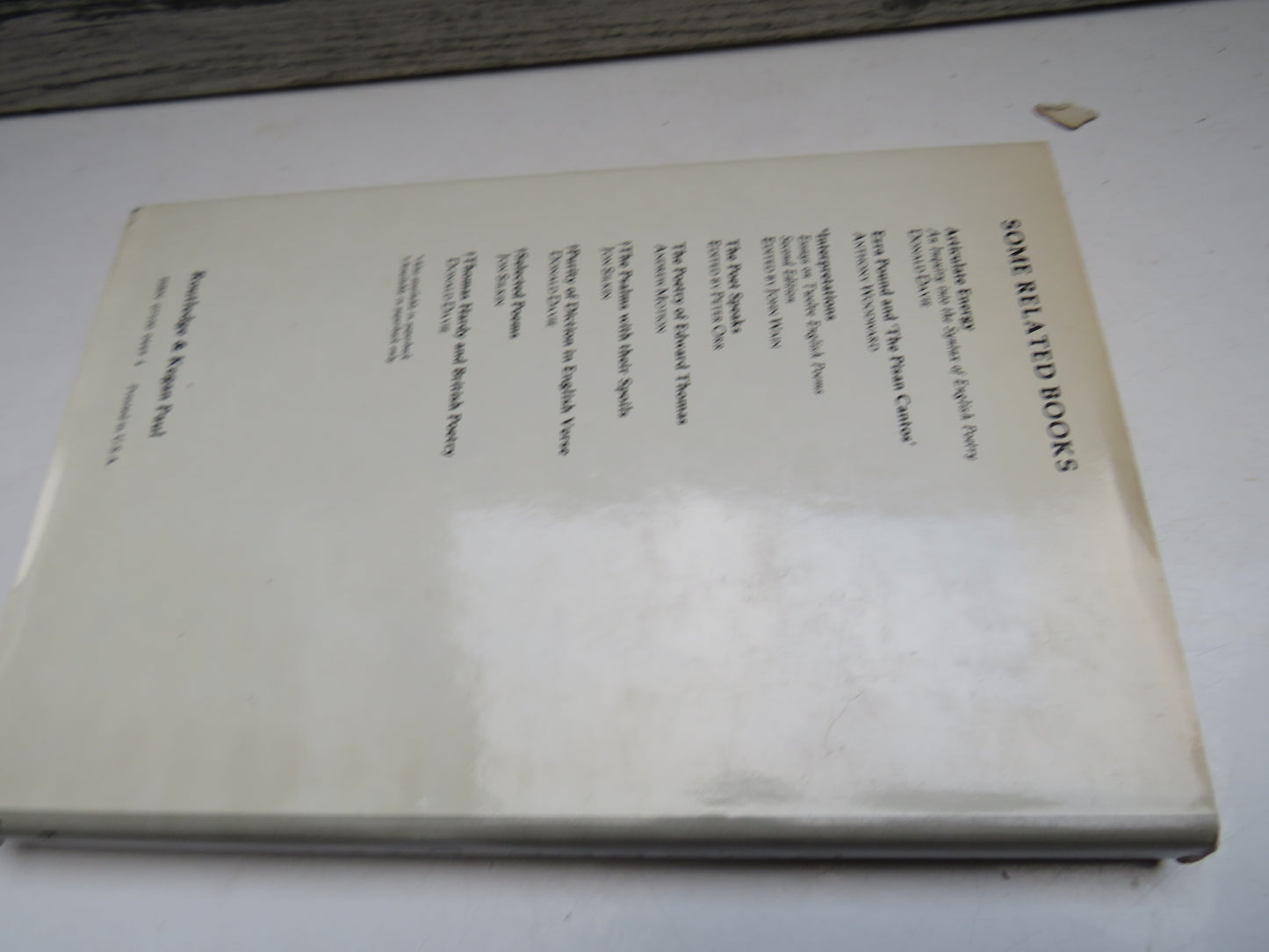 Double Lyric Divisiveness and Communal Creativity In Recent English Poetry By Merle E. Brown 1980