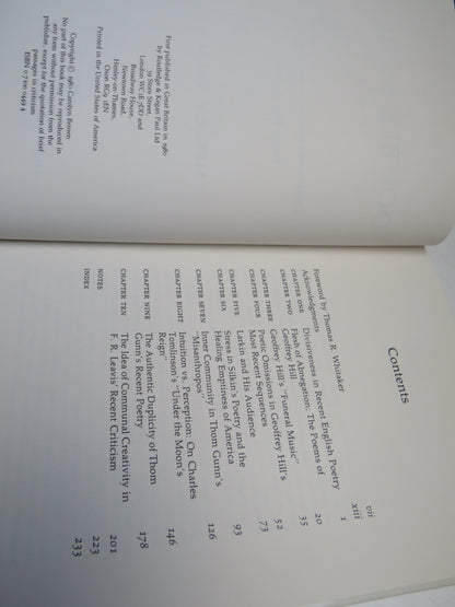 Double Lyric Divisiveness and Communal Creativity In Recent English Poetry By Merle E. Brown 1980 book image 5