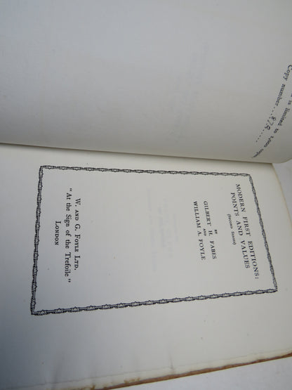 Modern First Editions: Points and Values (Second Series) By Gilbert H. Fabes and William. A. Foyle 1 book image 4