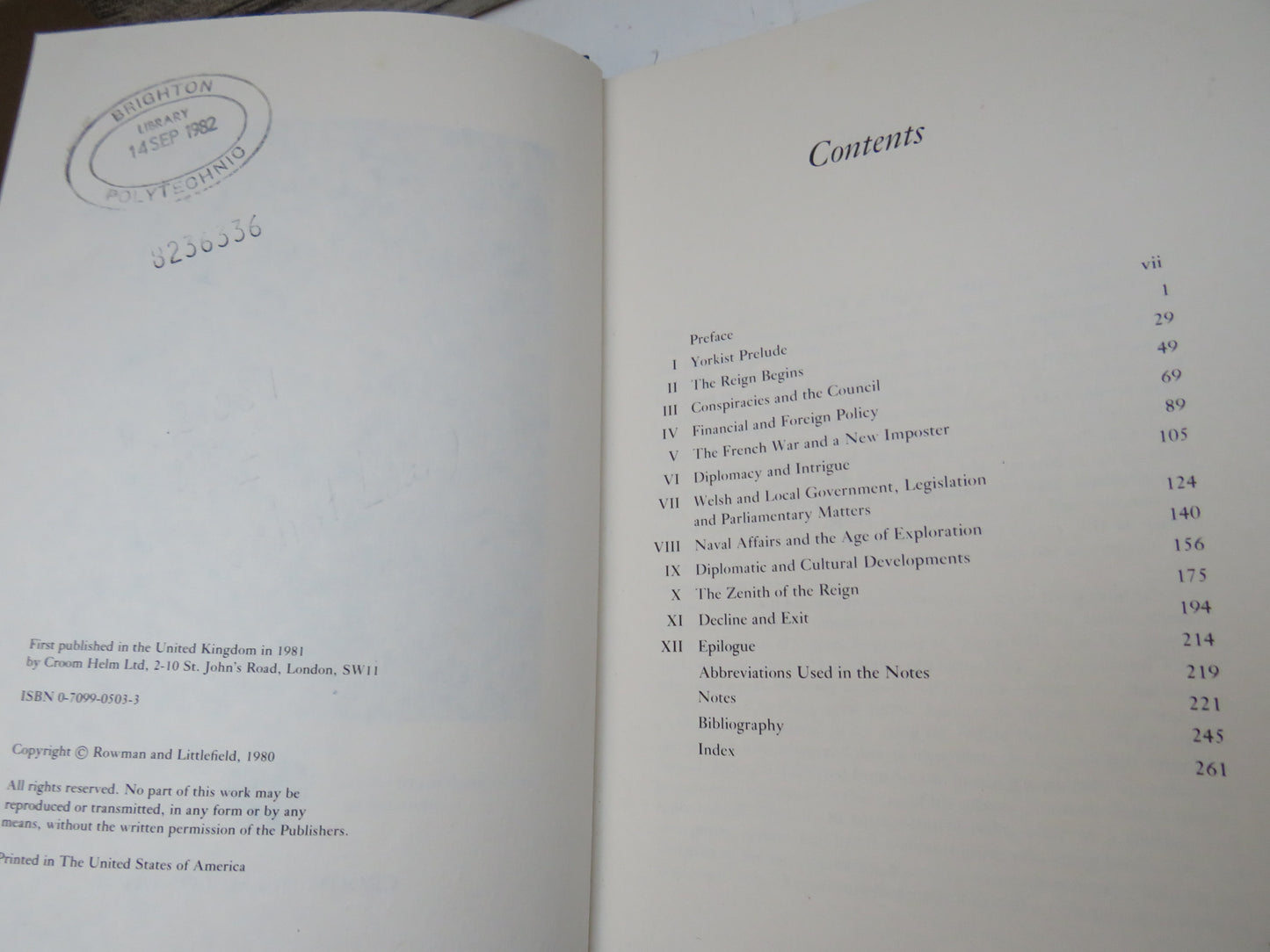 The First of the Tudors A Study of Henry VII and His Reign By Michael Van Cleave Alexander 1981