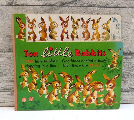 Ten Little Rabbits Vintage Children's Book - Printed In West Germany