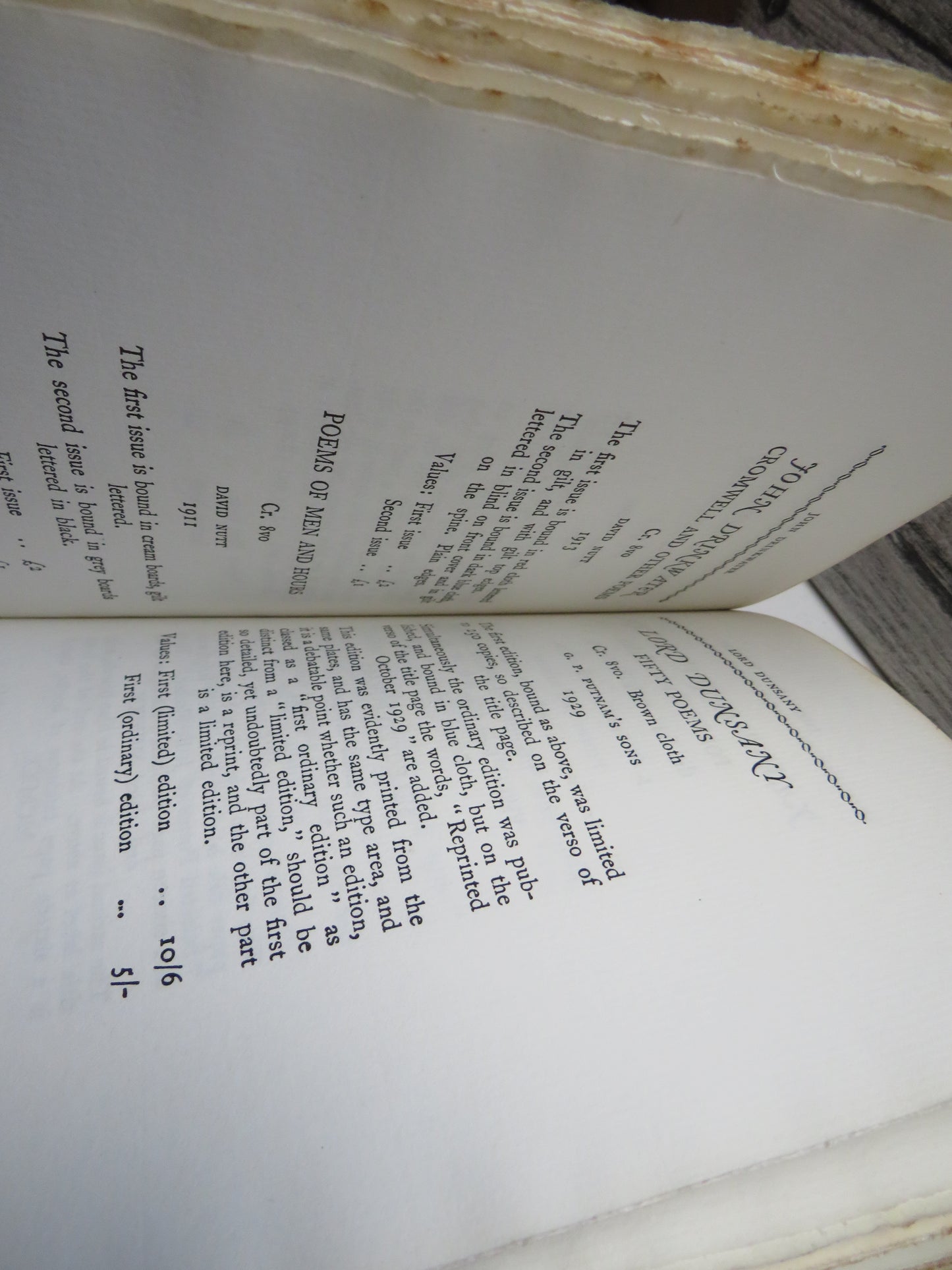 Modern First Editions: Points and Values (Second Series) By Gilbert H. Fabes and William. A. Foyle 1931 Limited Edition