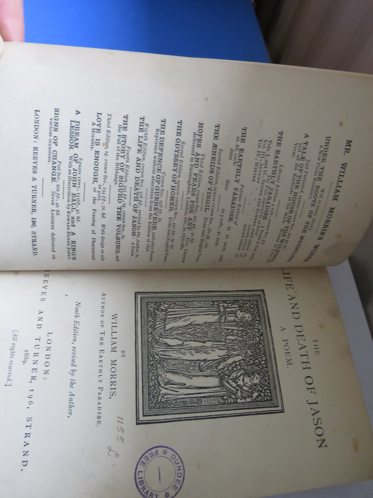The Life and Death of Jason A Poem By William Morris 1889