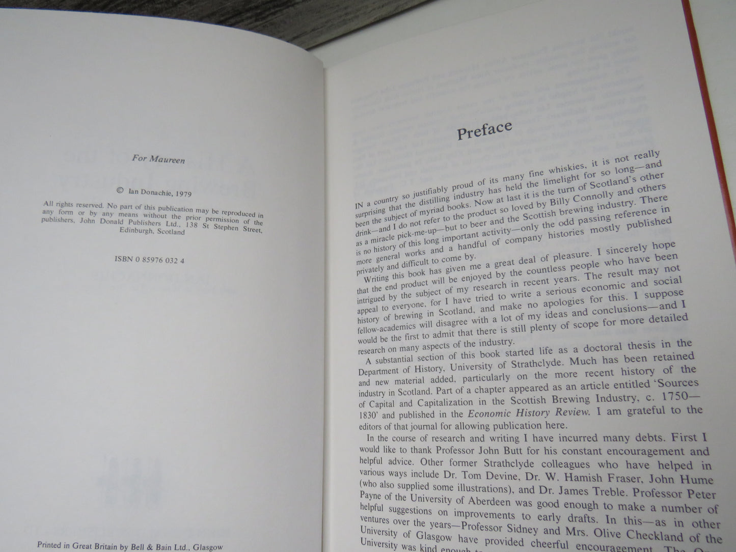 A History of the Brewing Industry in Scotland by Ian Donnachie, 1979, Vintage Scottish Book
