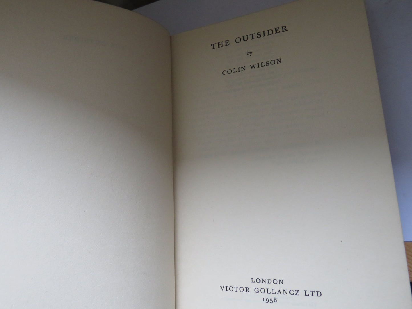 The Outsider By Colin Wilson 1958