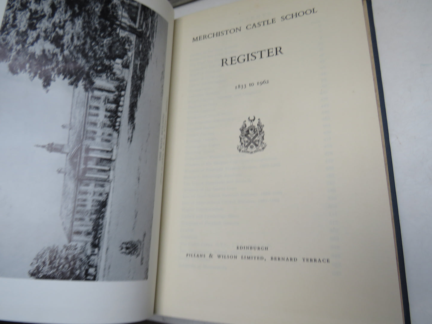 Merchiston Castle School Register 1833-1962