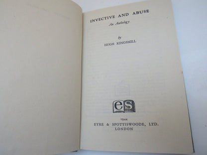 Invective and Abuse, An Anthology by Hugh Kingsmill, 1944 book image 3