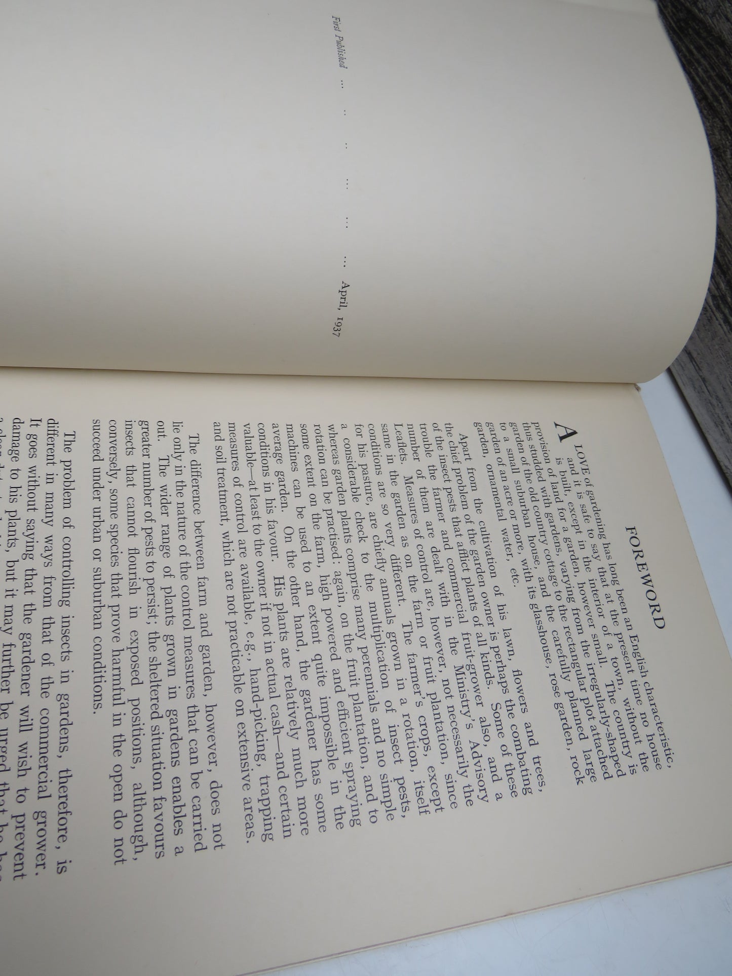Pests of Ornamental Garden-Plants, Bulletin No. 97, G. Fox Wilson, 1937, Vintage Garden Book