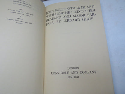 John Bull's Other Island With How He Lied To Her Husband and Major Barbara By Bernard Shaw 1947 book image 3