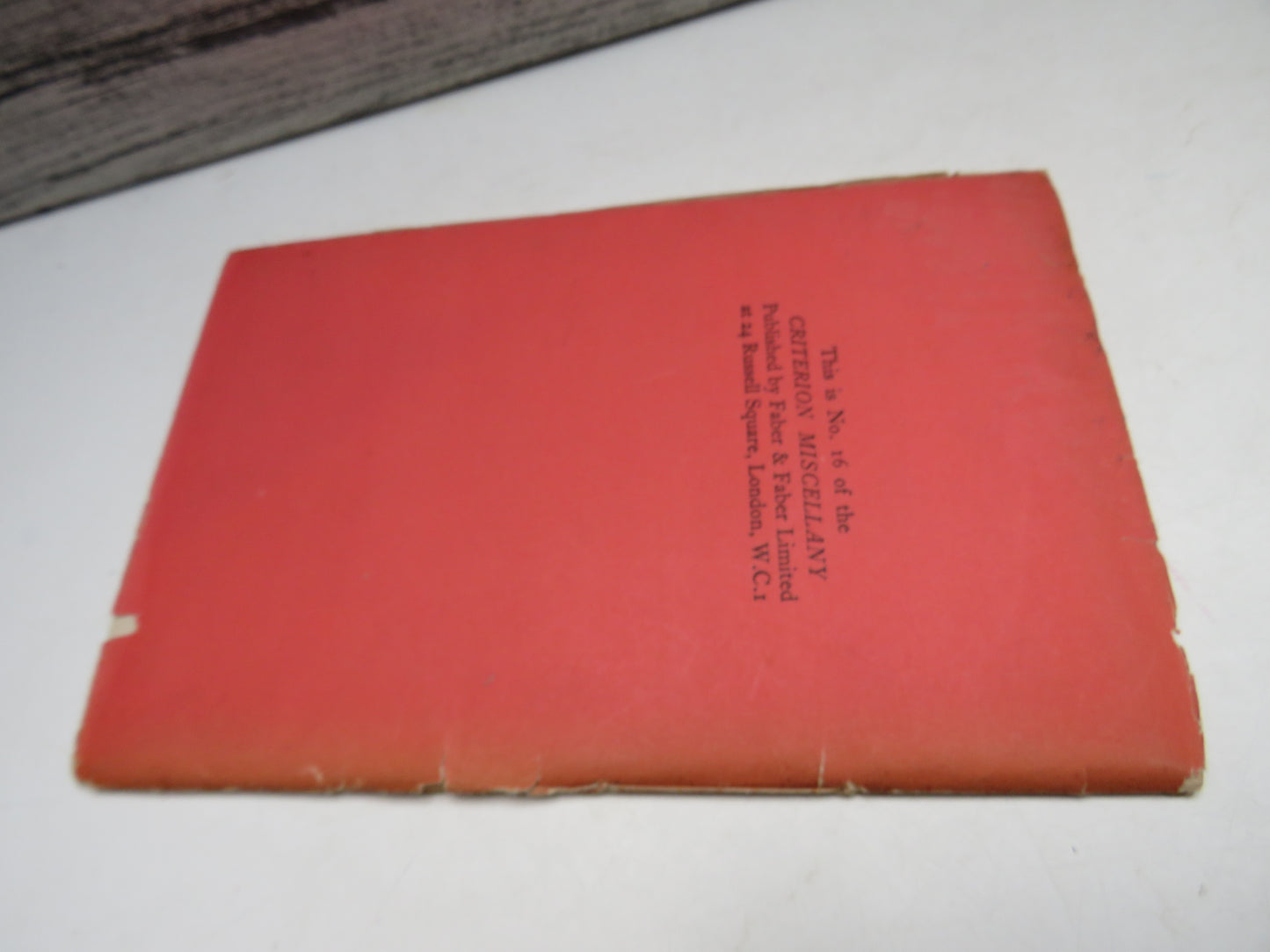 Ambush By Herbert Read 1930 Criterion Miscellany - No. 16