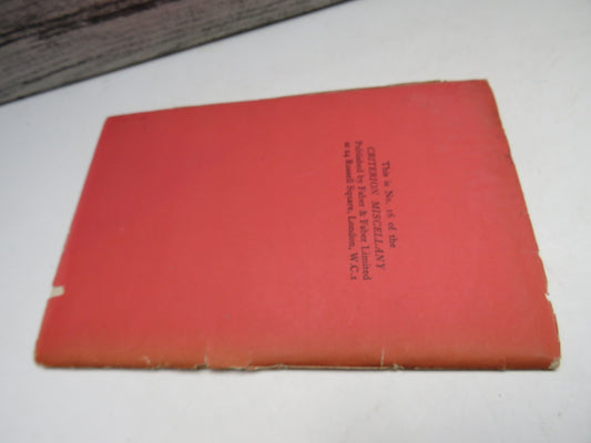 Ambush By Herbert Read 1930 Criterion Miscellany - No. 16