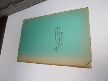 Cote D'Or By H. M. Tomlinson 1929 - Criterion Miscellany - No 2 . book image 2