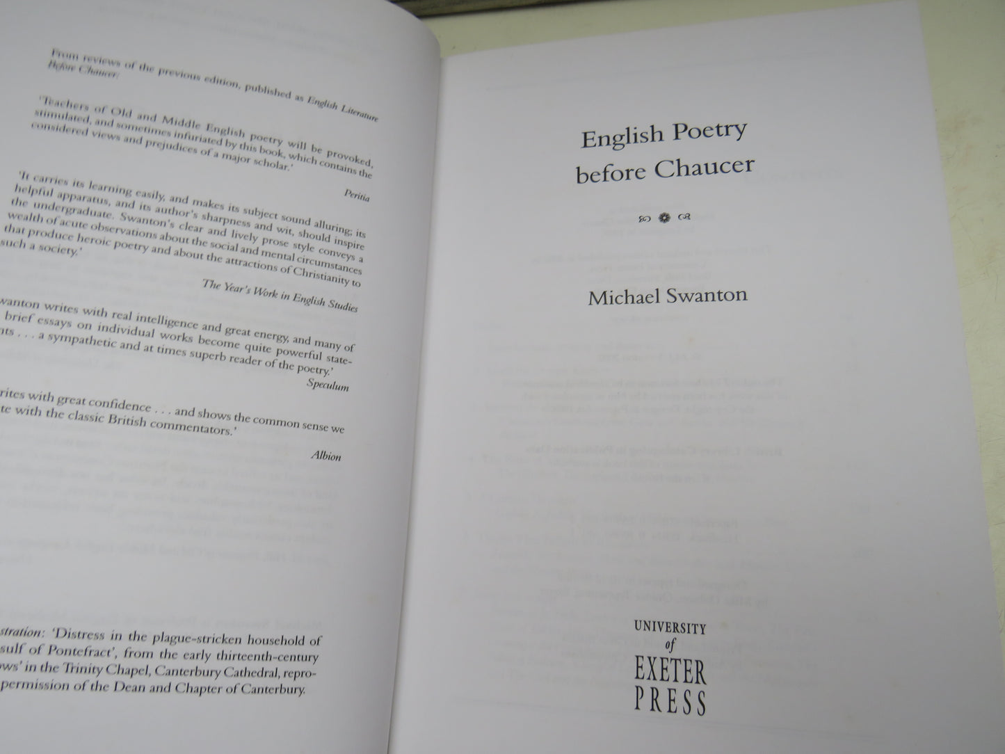English Poetry Before Chaucer By Michael Swanton 2002