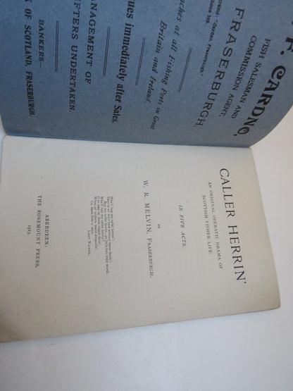 Caller Herrin, Original Operatic Drama of Scottish Fisher Life, In Five Acts, by W. R. Melvin, 1913 book image 3