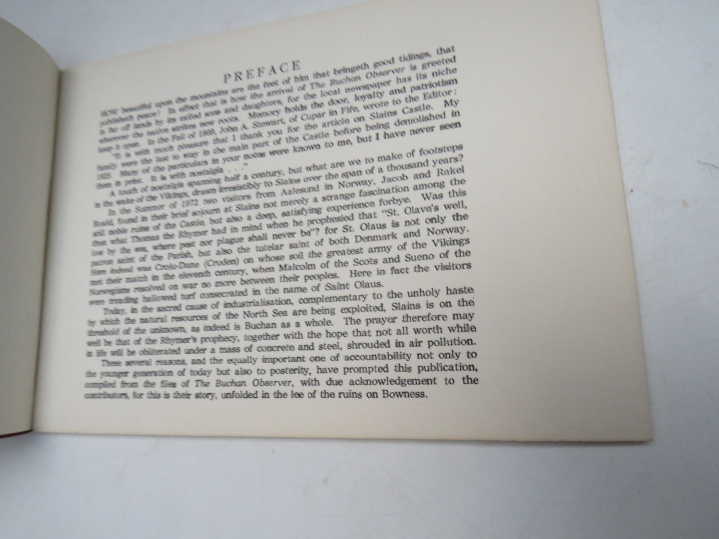 Slains and the Errolls Buchan Observer 1973