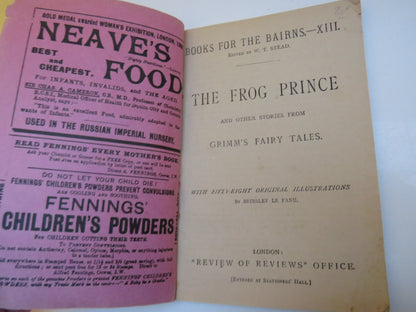 The Frog Prince and other Stories from Grimm's Fairy Tales, Books for Bairns, Edited by W. T. Stead book image 3