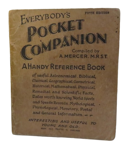 Everybody's Pocket Companion, A Handy Reference Book, compiled by A. Mercer book front cover