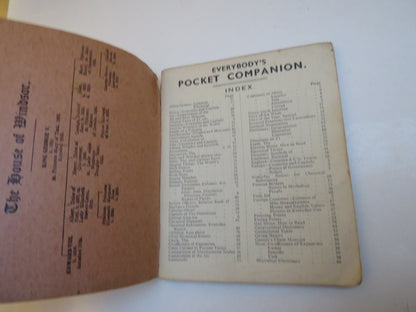 Everybody's Pocket Companion, A Handy Reference Book, compiled by A. Mercer book image 3