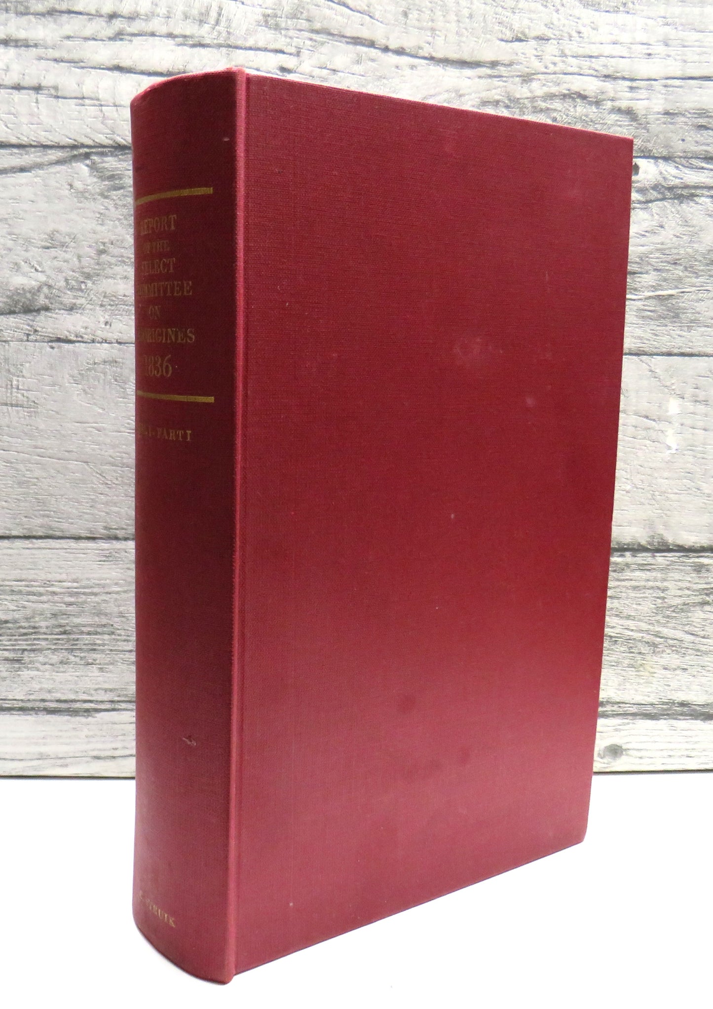 Report from the Select Committee on Aborigines (British Settlements) with the Minutes of Evidence, Appendix and Index, Imperial Blue Book, Facsimile Reprint 1966, Volume I part I