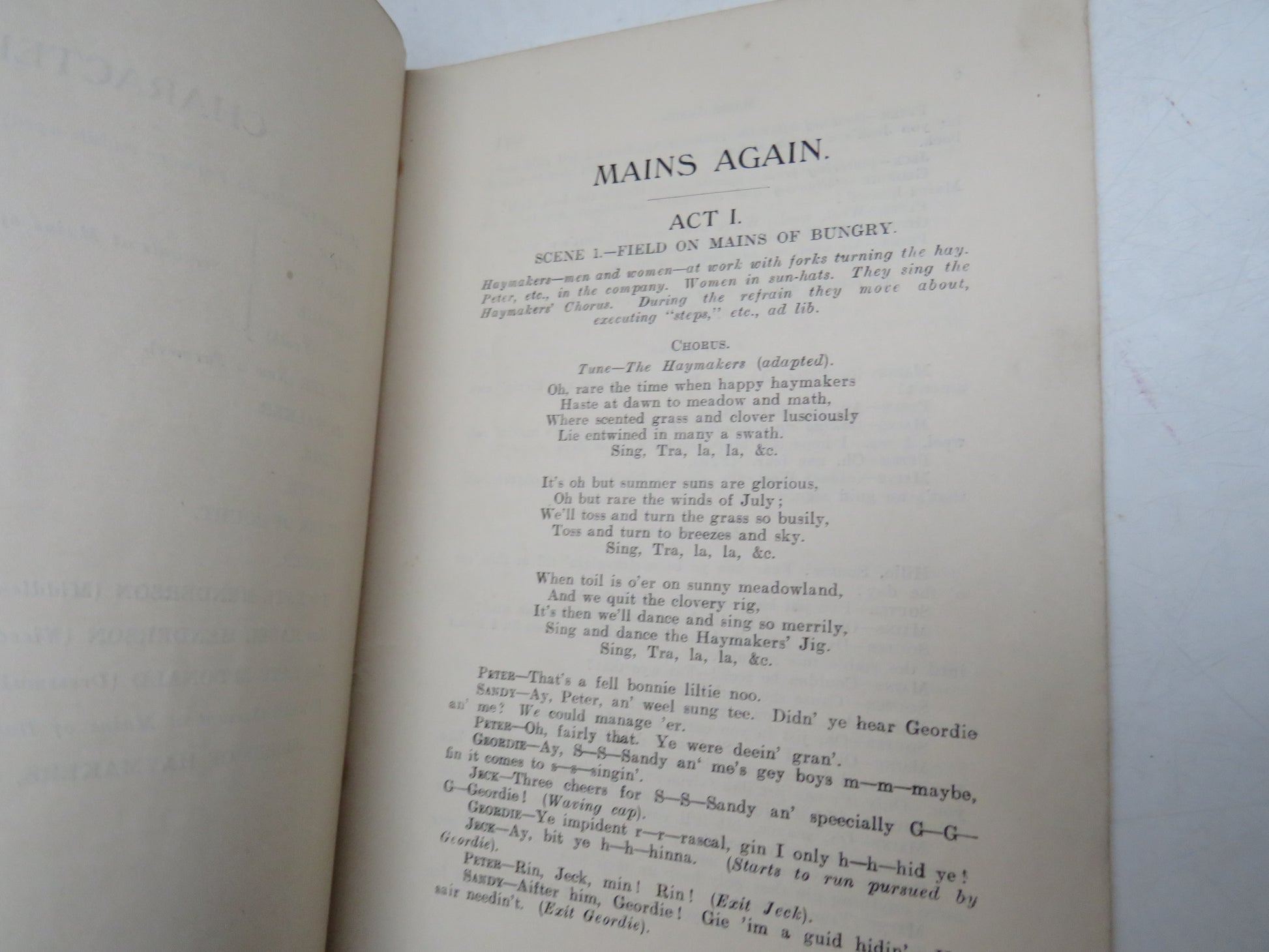 Mains Again A Sequel To 'Mains's Wooin' A Drama of Northern Rural Life With Music By Gavin Greig (Vintage Drama) book 3