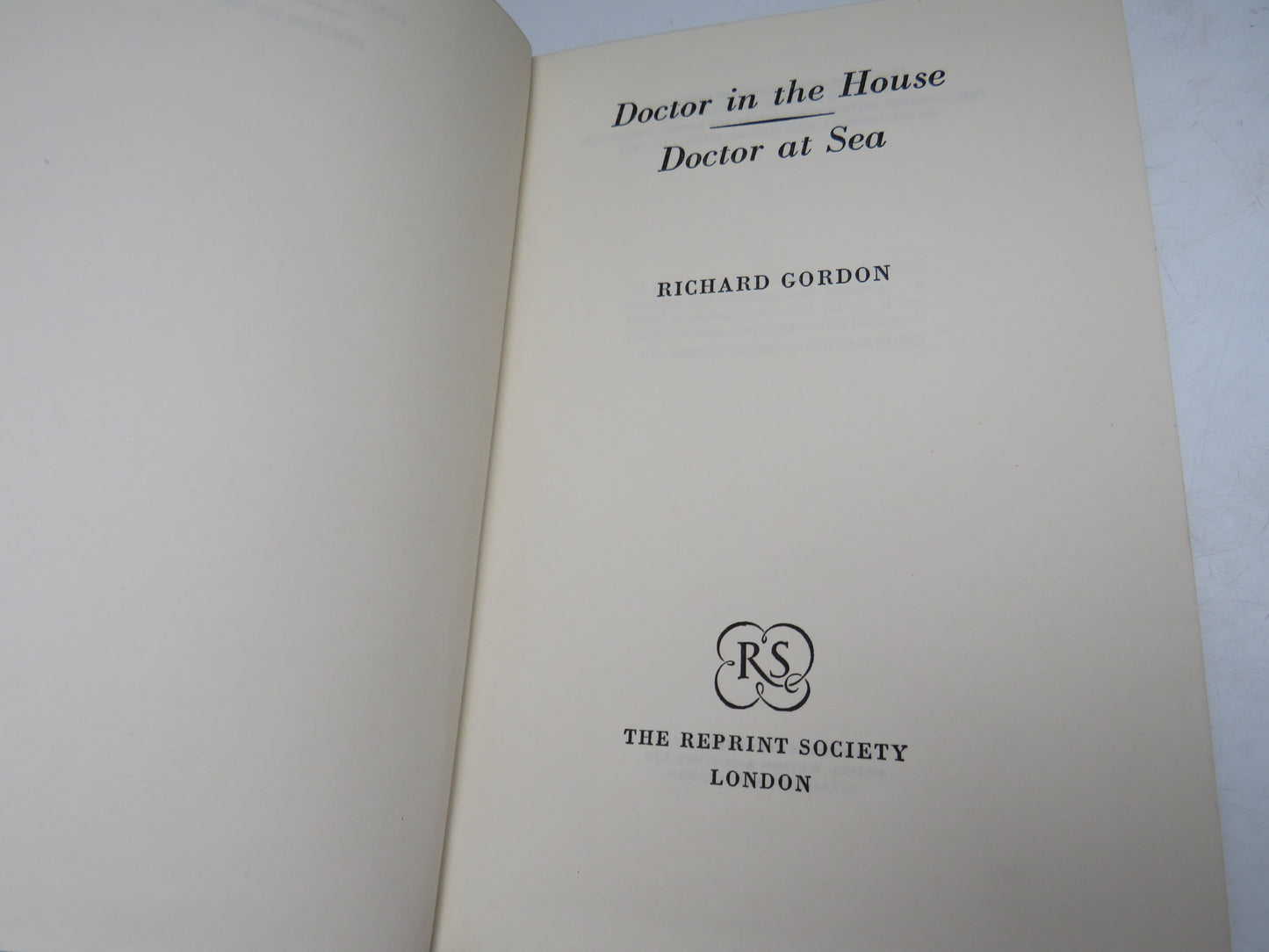 Doctor In The House Doctor At Sea By Richard Gordon 1955