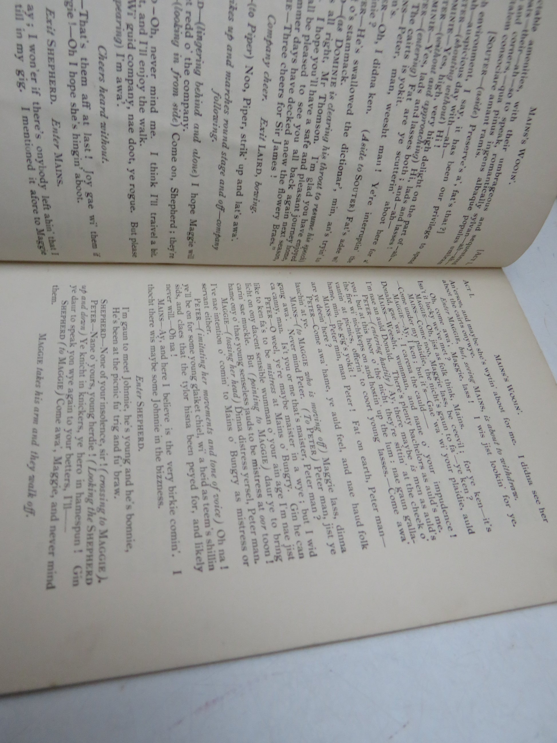 Mains's Wooin A Drama of Northern Rural Life With Music By Gavin Greig 1909 (Vintage Drama) book 4