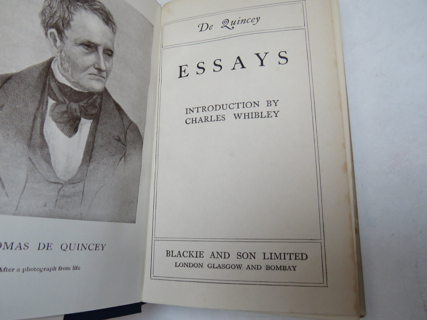 De Quincey Essays Introduction By Charles Whibley (Vintage Literature) book 3