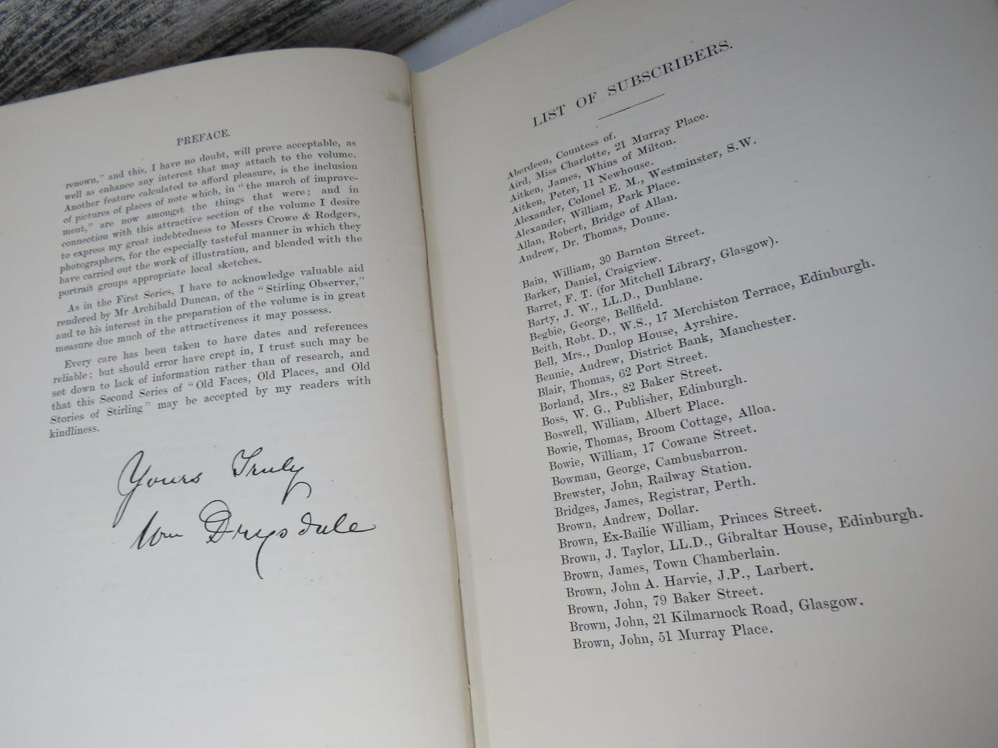 Old Faces, Old Places and Old Stories of Stirling By William Drysdale 1899 2nd Series