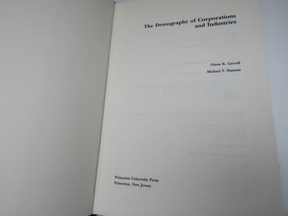 The Demography of Corporation and Industries By Glenn R. Carroll and Michael T. Hannan 2000 book image 3
