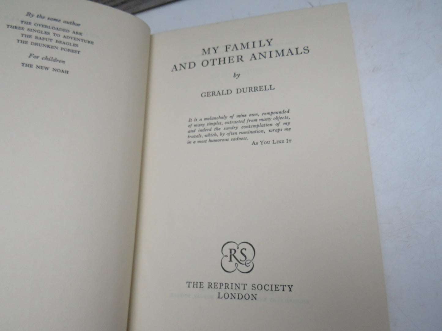 My Family and Other Animals By Gerald Durrell 1958