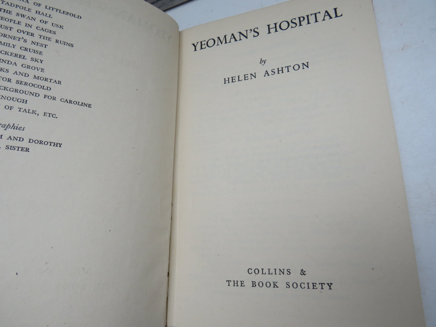 Yeoman's Hospital By Helen Ashton 1944