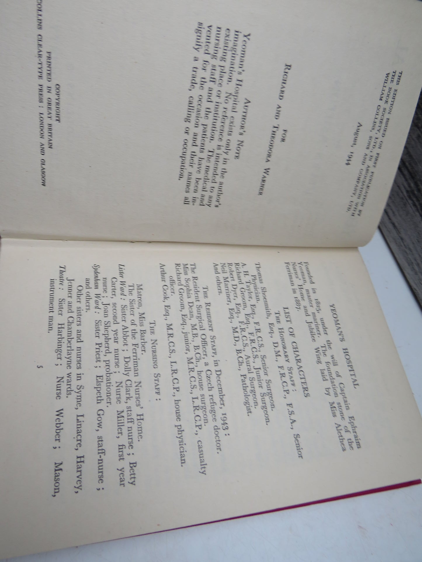 Yeoman's Hospital By Helen Ashton 1944