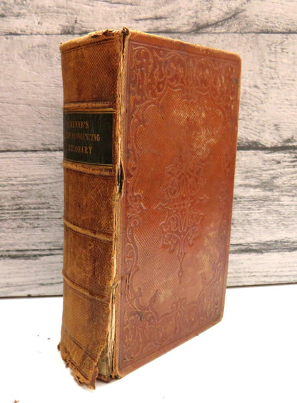 The Standard Pronouncing Dictionary of the French and English Languages 1852 (Antique Language Refer book front cover