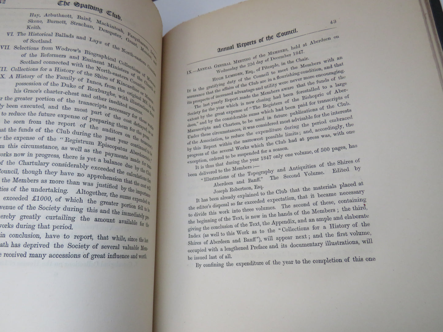 Notices of the Spalding Club With The Annual Reports, List of Members and Works Printed For the Club 1839-71 1871