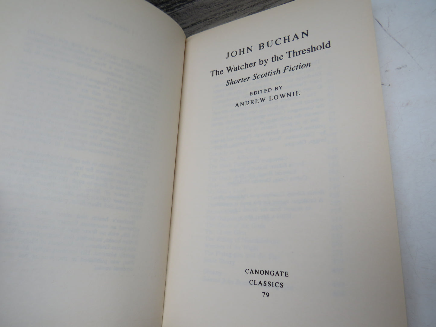 John Buchan The Watcher By The Threshold Shorter Scottish Fiction Edited By Andrew Lownie 1997