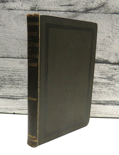 Errors In The Use of English by the Late William B. Hodgson, 1889 book front cover
