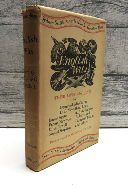 English Wits, edited by Leonard Russell, 1940 book front cover